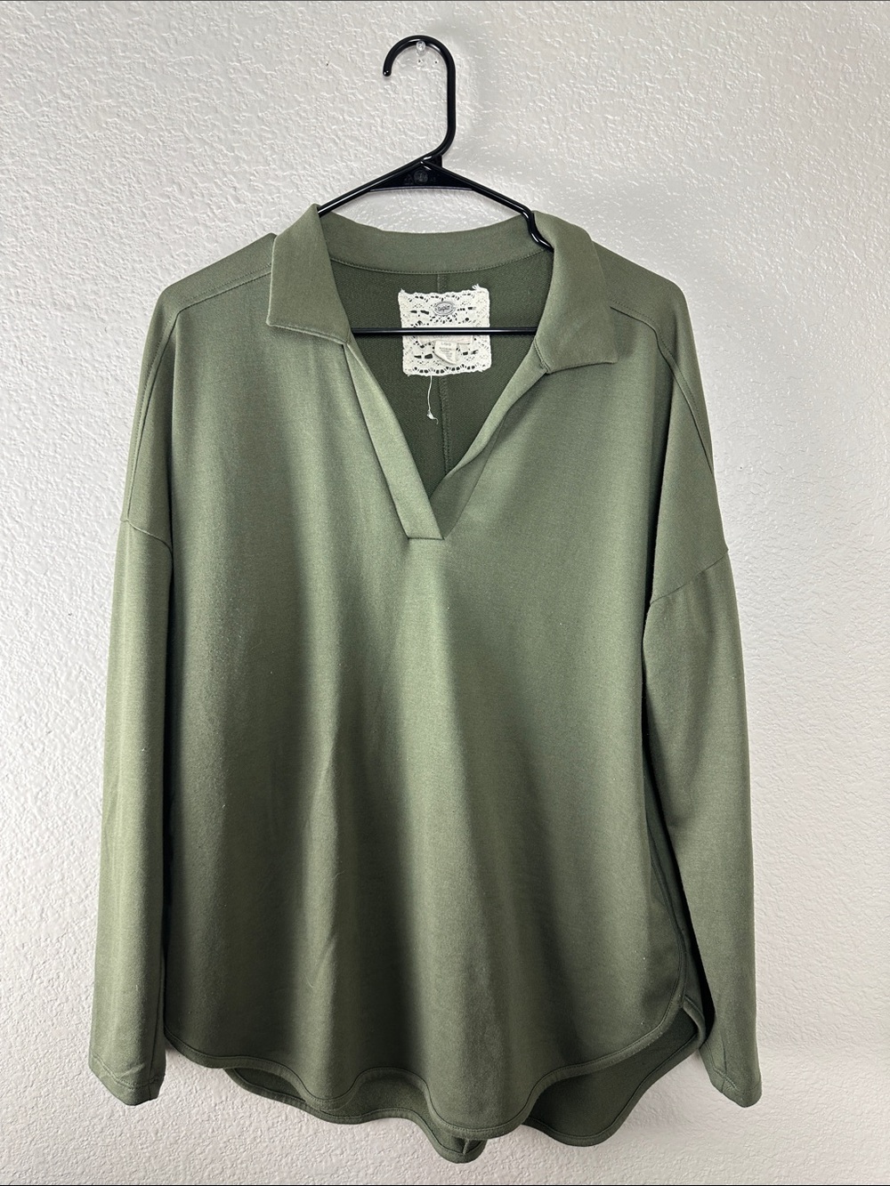 Cupio Olive Green Sweater Blouse L